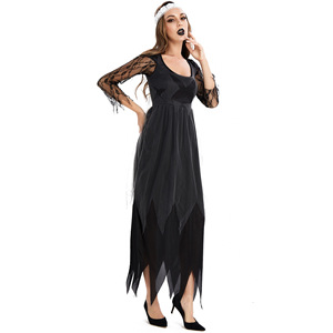 Disfraz de Encaje Negro para <span class=keywords><strong>Mujer</strong></span>, Disfraz de Bruja Sexy para Fiesta de Halloween - Product Image 4
