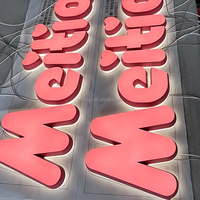 Lettres lumineuses LED double face modernes et tendance, logo personnalisé en acrylique 3D, enseigne pour bureau, bâtiment, entreprise, décoration murale