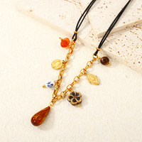 Collier avec pendentif en forme de cœur en perle, plaqué or 18 carats, acier inoxydable de haute qualité, bijoux de luxe non décolorants, collier en acier inoxydable