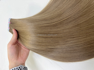 Nastro invisibile di qualità di lusso trama 100% <span class=keywords><strong>capelli</strong></span> umani a doppio <span class=keywords><strong>colore</strong></span> marrone <span class=keywords><strong>cenere</strong></span> 20 pollici 100g nastro lungo nella trama dei <span class=keywords><strong>capelli</strong></span> in magazzino - Product Image 4