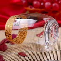Ensemble de verrerie de luxe en gros avec bordure dorée, verres à vin et à eau en cristal sans plomb pour mariage, gobelets et tasses à boire
