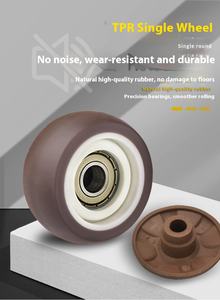 Roda Giratória Industrial de Poliuretano de 2, 3 e 4 Polegadas Pequena para Contentores de Lixo, Móveis e Malas, Rodízio de Nylon Resistente de 50 mm - Product Image 5