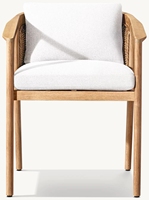 Meubles d'extérieur commerciaux modernes, chaise de salle à manger en teck, ensemble de chaises de salle à manger en bois massif