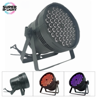 Projecteur LED RGBW 54x3W 25 ° /40 °   Stroboscope DMX512 4/8 canaux avec lentille optionnelle, gradation 0~100% pour scène intérieure, fête, discothèque, événement