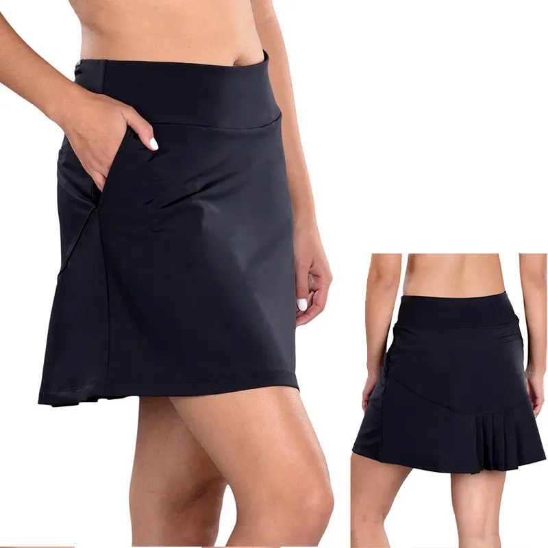 New designer women custom logo golf skirt sportswear gym wear stretch oversized quick dry women's skirts tennis wear