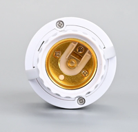 Konverter Soket AC100-240V E27 dengan Sensor Gerak PIR, Dudukan Lampu LED E27, Saklar Cerdas, Penyangga Bohlam Lampu