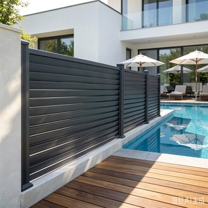 Panneaux <span class=keywords><strong>de</strong></span> clôture <span class=keywords><strong>de</strong></span> piscine en aluminium noir certifiés sécurité, installation facile, système <span class=keywords><strong>de</strong></span> clôture <span class=keywords><strong>de</strong></span> protection avec revêtement en poudre - Product Image 1