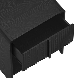 Nightstand In Black With <b>Storage</b> <b>Drawers</b> <b>For</b> Bedroom Use - Product Image 5