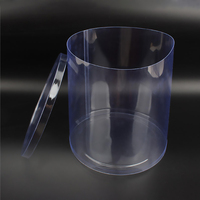 Boîtes cylindriques en plastique transparentes jetables et écologiques pour la présentation de cadeaux et d'artisanat, emballage en PVC transparent