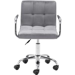 Silla de Oficina Moderna con Reposabrazos de Cuero Sintético, Respaldo Medio Ajustable, Silla Ejecutiva para Computadora de Hogar con Ruedas Giratorias de 360° - Product Image 2