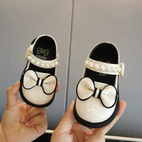 Chaussures de princesse respirantes pour bébés et tout-petits filles 2026, avec bande élastique, semelle souple, bout carré et perles, 0-3 ans, printemps-automne