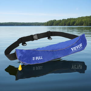Gilet de sauvetage gonflable manuel pour adulte Vevor, flottabilité 75N, tissu Oxford bleu, sécurité aquatique - Product Image 2