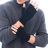 2 paires de gants d'hiver en tricot à demi-doigts compatibles avec l'écran tactile, mitaines extensibles et chaudes sans doigts pour hommes femmes, extérieur commun