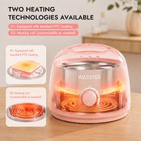 Máquina para Derretir Cera de 500 ml, Precio al por Mayor, Control de Temperatura con Perilla Mecánica, Tamaño Pequeño, Mayor Eficiencia, para Uso en Salón y Hogar