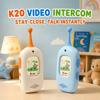 Walkie Talkie Video Ricaricabile per Bambini con Schermo HD da 2.0" e Doppia Fotocamera, Giocattolo Interfono Regalo per Bambini e Bambine di 4-6 Anni