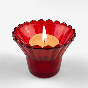 Forniture all'Ingrosso HT: <span class=keywords><strong>Calice</strong></span> per Conservazione di Candele <span class=keywords><strong>e</strong></span> Olio da Chiesa, Bicchieri in Vetro Rosso Ortodosso con Petali, Portacandele - Product Image 1