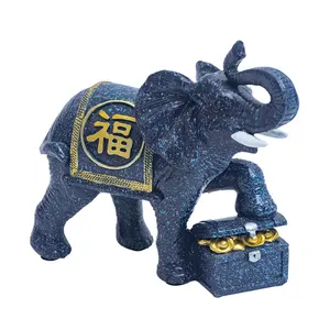 Escultura feng shui personalizada, elefante fengshui, decoración del hogar, artesanía de resina pixiu China