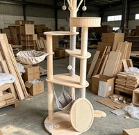 Arbre à chat multi-niveaux avec poteaux en sisal et hamac pour chats d'intérieur, vente en gros, OEM, logo personnalisé, marque privée, fournisseur pour animaux de compagnie, commande en gros, MOQ