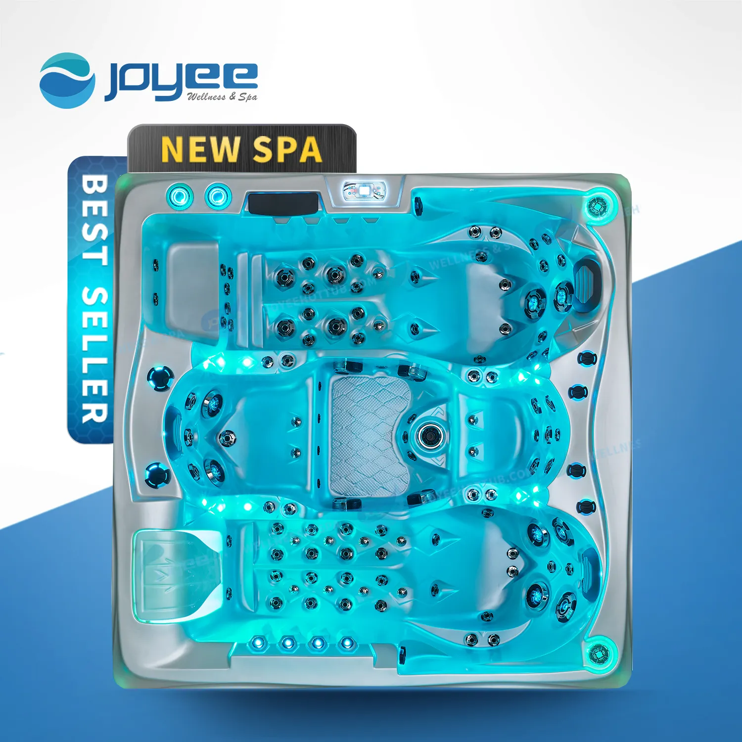 JOYEE design européen bain à remous extérieur 4 personnes 116pcs jets d'eau bain à remous balboa hydro piscine spa bains à remous