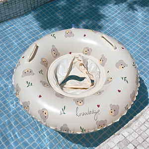 TANYOZHE Bouée de natation pour bébé avec motif d'ours, siège épaissi pour enfants de 1 à 5 ans, utilisation en piscine - Product Image 1
