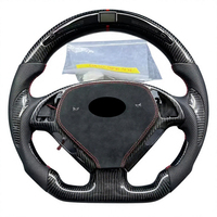Volant en cuir et fibre de carbone fait main, 100 % compatible avec Infiniti G37 2007-2013, couleur personnalisée, surpiqûres chauffantes