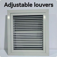 Grille d'aération carrée de haute qualité pour admission et évacuation d'air frais, pour salle blanche et laboratoire, en métal fixe