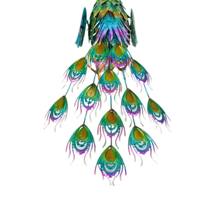Iron Luxury <strong>Peacock</strong> Garden Statue <strong>Sculpture</strong> for Outdoor Backyard Porch Patio Decor - Product Image 5