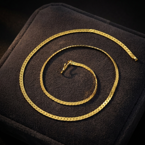 Wholesale 14K 18K 24K Micro Gold Herringbone Or Snake Chain <b>Necklace</b>, Fashion Chain, Modern Chain Design, Snake Link Style Chain - Product Image 3
