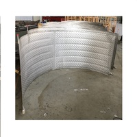 Réservoir de stockage en acier inoxydable 304 de qualité alimentaire de 1000 L avec enveloppe à fossettes