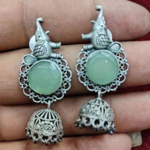 Traditional Vintage Gemstone <b>Jhumka</b> <b>Earrings</b> for Women Fashionable Wedding Party Engagement Jewelry at Wholesale Price - Product Image 1