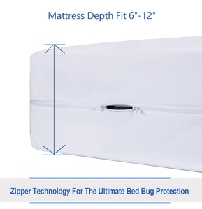 Premium Bed Bug Proof Box Spring Encasement Waterproof <strong>Zippered</strong> <strong>Mattress</strong> <strong>Protector</strong> Box Spring <strong>Mattress</strong> Cover Bed <strong>Protector</strong> - Product Image 4