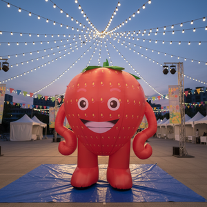 Airfun accrocheur défilé gonflable <span class=keywords><strong>fraise</strong></span> ballons volant géant gonflable fruit ballon à air froid - Product Image 1