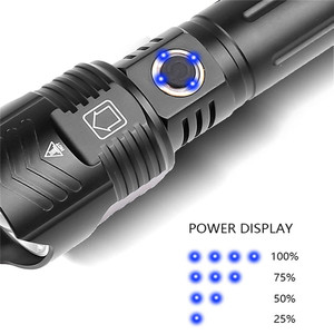 USB ricaricabile potente XHP90 LED Zoom torcia a Led tattica torcia a LED luce portatile torcia elettrica con Power Bank - Product Image 3