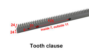Machine de gravure sur bois CNC 3M support hélicoïdal en acier 29*29*1000 Mm entraînement à mouvement linéaire Crémaillère 1,25 Mod pour portes coulissantes - Product Image 2