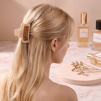 Pince à cheveux en acétate de cellulose avec bordure crème et lettres, décorée d'un nœud, pour femmes et filles 220926