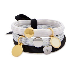 कस्टम लोगो धातु आकर्षण कंगन चोटी बाल संबंधों के लिए लचीला हेयर बैंड hairband हेडबैंड महिलाओं देवियों - Product Image 4