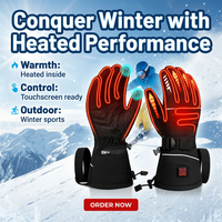 Gants de ski d'hiver en coton chauffant rechargeable pour hommes 7.4V 3200mAh pour sports de plein air, moto et snowboard