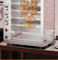 Grande machine à rôtir commerciale en acier inoxydable, à gaz, pour volailles (oies, canards, poulets), avec fonction grill et four, pour barbecue et cuisson suspendue