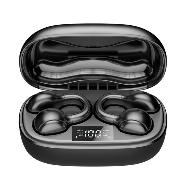 OWS Wireless Bluetooth 5.3 Earbuds Ear-Clip Noise Cancellation for Clear Call Earphones IPX4 Waterproof HiFi Sound Headphones