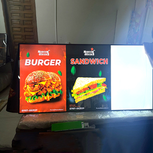 OEM personalizado ultra delgado alto brillo LED aluminio rectángulo montado en la pared menú pantalla señalización publicidad marco A1/A4 tamaños - Product Image 6