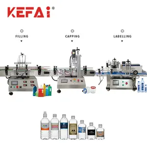 Bomba de diafragma automática de mesa Kefai, bomba de quatro cabeças, engrenagem magnética, linha de produção pequena de líquidos, máquinas de enchimento