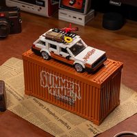 PB PB8824 Nuevo Coche de Camping Urbano Creativo, Modelo de Coche Máquina del Tiempo MK2, Juguetes de Ladrillos para Niños, Regalos, Sets de Bloques de Construcción