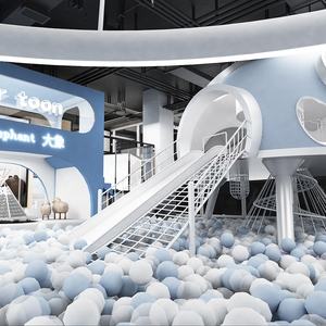 Ensemble d'aire de jeux intérieure interactive avec <span class=keywords><strong>cadre</strong></span> d'escalade Centre de jeu labyrinthe souple Piscine de sable et balles pour enfants - Product Image 1