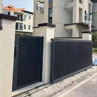 JHR Tout dernier modèle de portail automatique de luxe en aluminium pour maison Fournisseurs de portails en aluminium Portes pour maisons