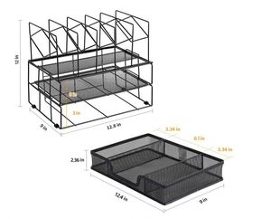 Desk Organizers and Desk Accessories - <b>File</b> Organizer with Drawer, Desk Accessories & Workspace Organizers for Office Supplies - Product Image 4