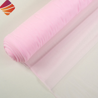 Tissu en tulle de nylon rose clair léger effet illusion, maille de haute qualité, tissu en filet doux pour robes de mariée et de couture
