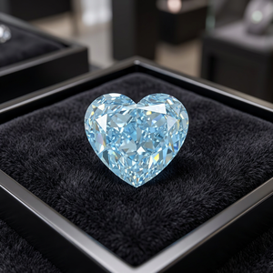 Diamant de laboratoire de 3,03 carats, taille cœur, bleu intense fantaisie, clarté VVS2, certifié IGI, excellent pour la fabrication de pendentifs et de bijoux - Product Image 3