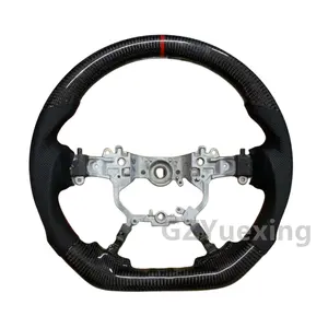 Real Leather Carbon Fiber Sports Racing Steering Wheel Bare Wheel For LC200