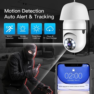 <strong>WiFi</strong> E27 Security <strong>Camera</strong> Bulb 360 Degree Pan Tilt Panoramic <strong>IP</strong> <strong>Camera</strong> <strong>Motion</strong> <strong>Detection</strong> Alarm Night Vision Two Way Talk CMOS NVR - Product Image 4
