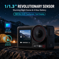 Caméra sportive Action 5 Pro 4K, qualité d'image haut de gamme, pour la conduite à moto, les vlogs, la photographie de voyage